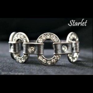 Premier Designs Starlet hematite leather Bracelet